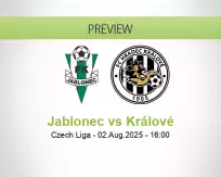 Jablonec Králové betting prediction (02 August 2025)