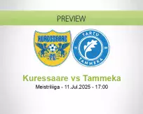 Kuressaare Tammeka betting prediction (11 July 2025)