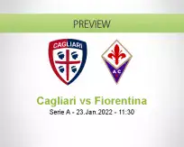 Cagliari Fiorentina betting prediction (23 January 2022)