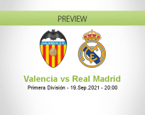 Valencia Real Madrid betting prediction (19 September 2021)
