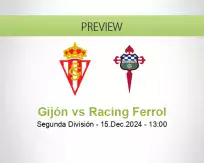 Gijón Racing Ferrol betting prediction (15 December 2024)