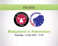 Midtjylland København betting prediction (14 April 2024)