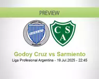 Godoy Cruz Sarmiento betting prediction (20 July 2025)