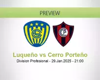 Luqueño Cerro Porteño betting prediction (30 January 2025)