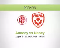 Annecy Nancy betting prediction (23 September 2025)