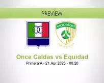 Once Caldas Equidad betting prediction (21 April 2026)
