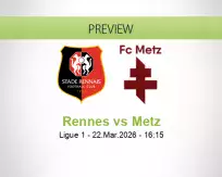 Rennes Metz betting prediction (22 March 2026)