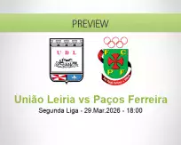 União Leiria Paços Ferreira betting prediction (29 March 2026)