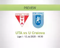UTA U Craiova betting prediction (12 July 2025)