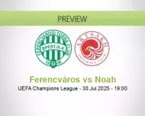 Ferencváros Noah betting prediction (30 July 2025)