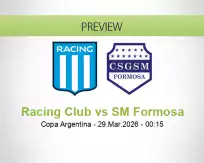 Racing Club SM Formosa betting prediction (29 March 2026)
