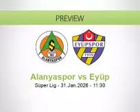 Alanyaspor Eyüp betting prediction (31 January 2026)
