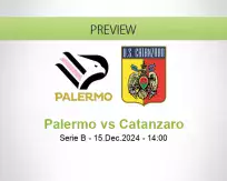 Palermo Catanzaro betting prediction (15 December 2024)