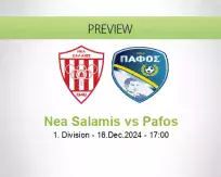 Nea Salamis Pafos betting prediction (16 December 2024)