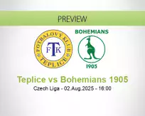 Teplice Bohemians 1905 betting prediction (02 August 2025)