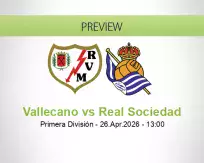 Vallecano Real Sociedad betting prediction (26 April 2026)