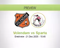 Volendam Sparta betting prediction (21 December 2025)