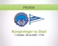 Kongsvinger Start betting prediction (30 July 2025)