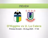 O'Higgins U. La Calera betting prediction (03 August 2025)