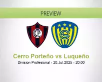 Cerro Porteño Luqueño betting prediction (21 July 2025)