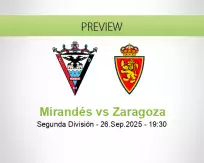 Mirandés Zaragoza betting prediction (26 September 2025)