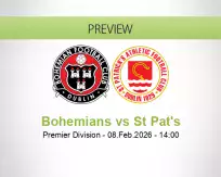Bohemians St Pat's betting prediction (08 February 2026)
