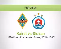 Kairat Slovan betting prediction (06 August 2025)
