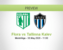 Flora Tallinna Kalev betting prediction (30 May 2020)