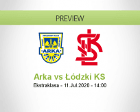 Arka Gdynia ŁKS Łódź betting prediction (11 July 2020)