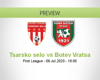 Tsarsko selo Botev Vratsa betting prediction (09 July 2020)