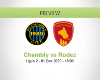 Chambly Rodez betting prediction (01 December 2020)