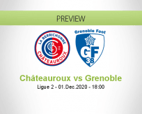 Châteauroux Grenoble betting prediction (01 December 2020)