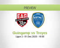 Guingamp Troyes betting prediction (01 December 2020)