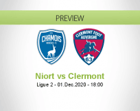 Niort Clermont betting prediction (01 December 2020)