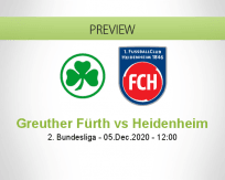 Greuther Fürth Heidenheim betting prediction (05 December 2020)