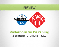 Paderborn Würzburg betting prediction (23 January 2021)