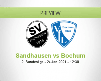 Sandhausen Bochum betting prediction (24 January 2021)