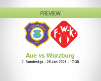 Aue Würzburg betting prediction (26 January 2021)