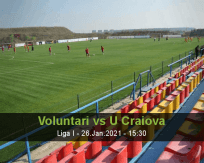 Voluntari U Craiova betting prediction (26 January 2021)