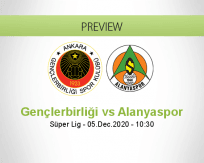 Gençlerbirliği Alanyaspor betting prediction (05 December 2020)