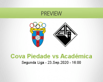 Cova Piedade Académica betting prediction (23 September 2020)