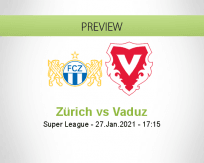 Zürich Vaduz betting prediction (27 January 2021)