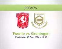 Twente Groningen betting prediction (15 December 2024)