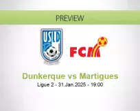 Dunkerque Martigues betting prediction (31 January 2025)