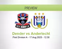 Dender Anderlecht betting prediction (17 August 2025)