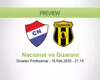 Nacional Guaraní betting prediction (15 February 2025)