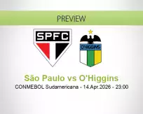 São Paulo vs O'Higgins