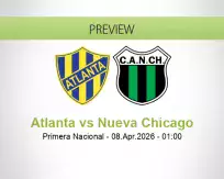 Atlanta Nueva Chicago betting prediction (08 April 2026)