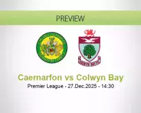 Caernarfon Colwyn Bay betting prediction (27 December 2025)