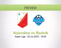 Vojvodina Radnik betting prediction (20 July 2025)